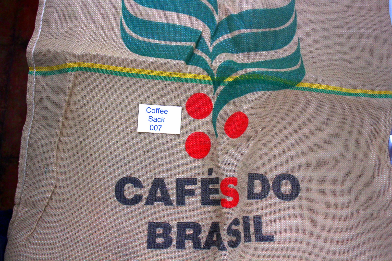 Brazilian Hessian Coffee Sack 007 Previously Held Green Beans Many Uses 007