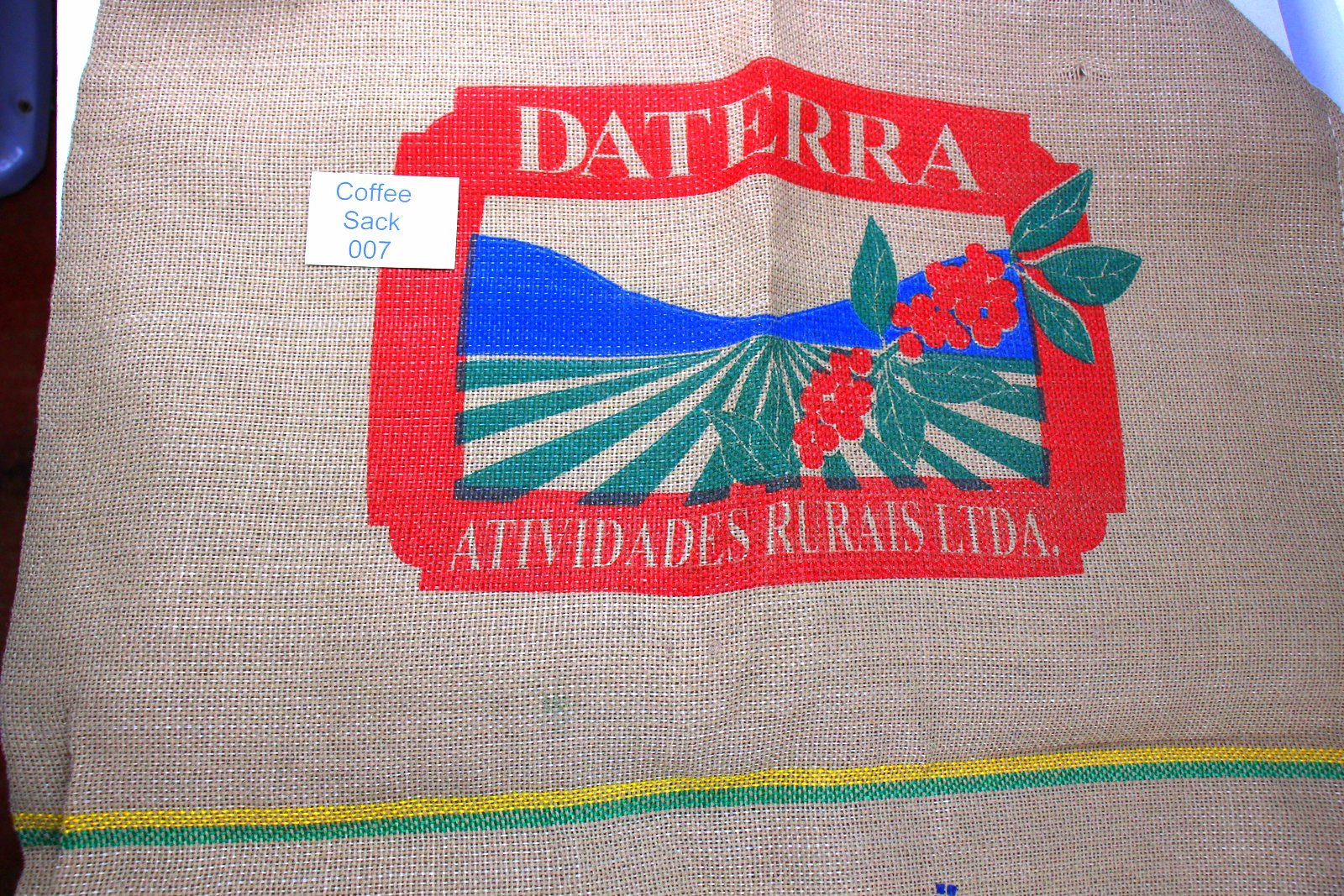 Brazilian Hessian Coffee Sack 007 Previously Held Green Beans Many Uses 007