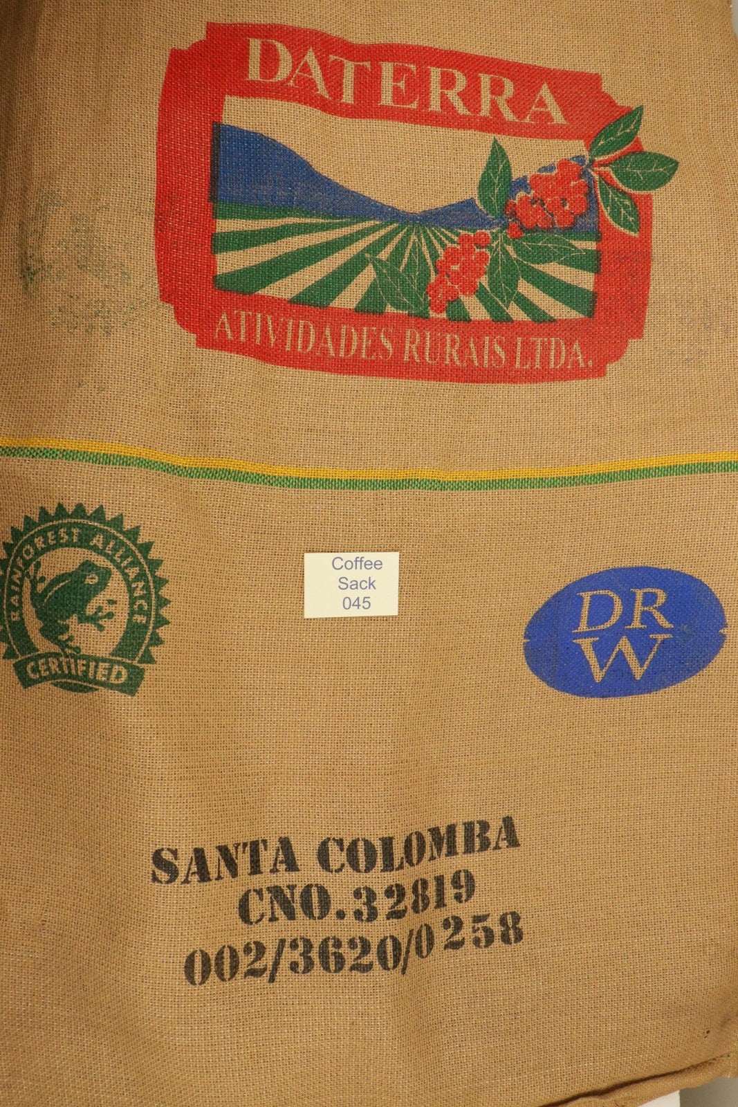 Brazilian Hessian Coffee Sack 045 Previously Held Green Beans Many Uses 045