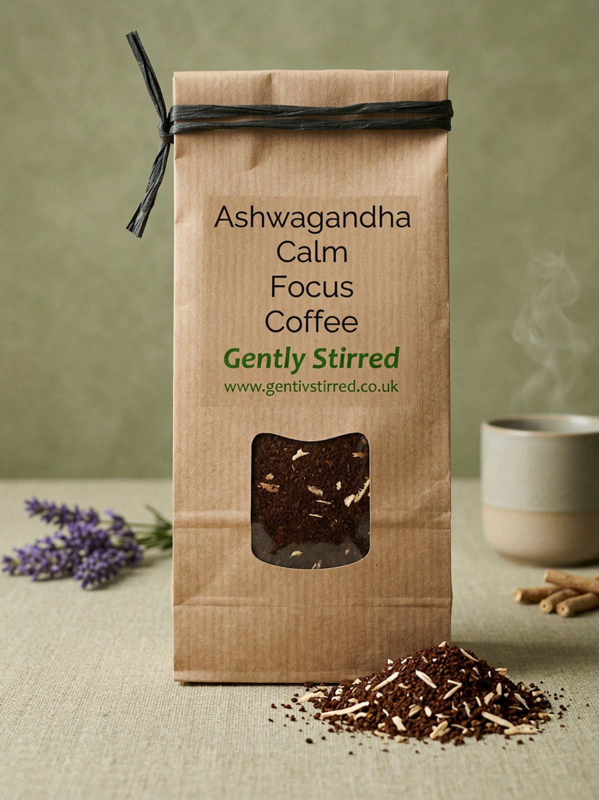 Ashwagandha Calm Focus Medium Dark Roast Honduras Amprocal SHG Washed Coffee Beans