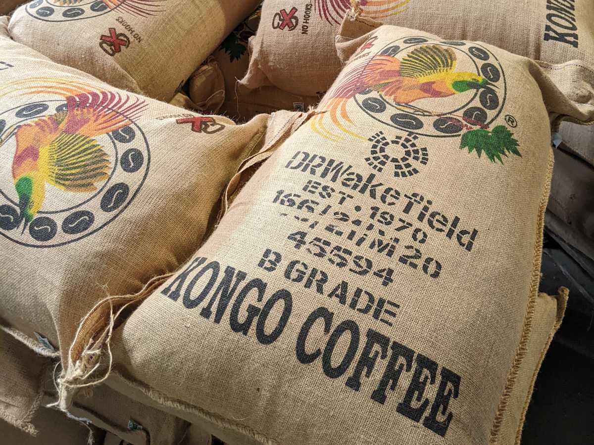 Papua New Guinea Kongo B Grade Whole Coffee Beans Excellent Medium Roast Coffee