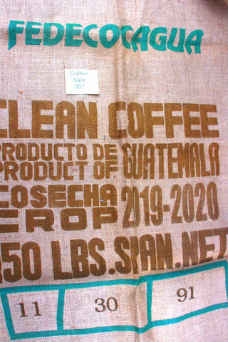 Guatemalan Hessian Coffee Sack 001 Previously Held Green Beans Many Uses 001