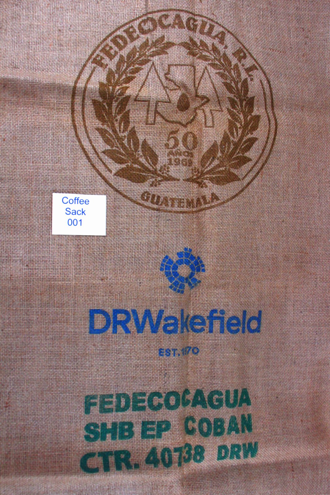 Guatemalan Hessian Coffee Sack 001 Previously Held Green Beans Many Uses 001