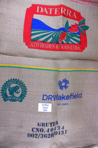 Brazilian Hessian Coffee Sack 006 Previously Held Green Beans Many Uses 006