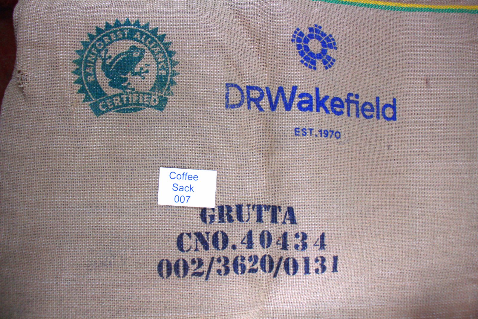 Brazilian Hessian Coffee Sack 007 Previously Held Green Beans Many Uses 007