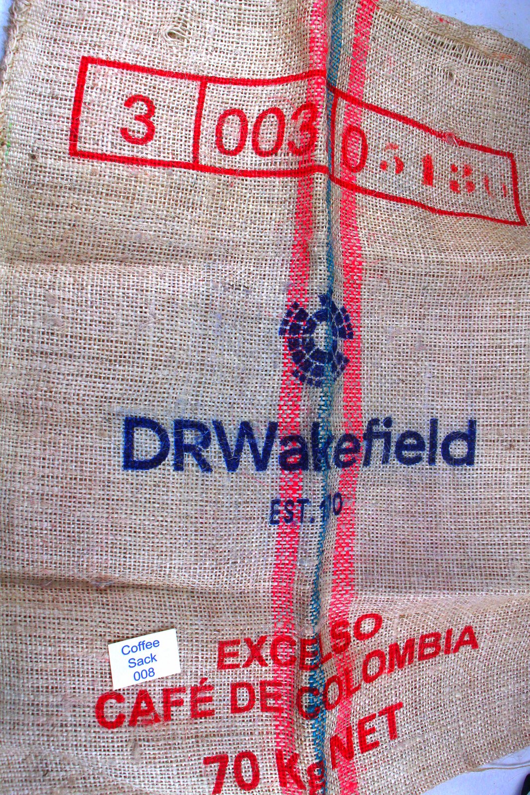 Colombian Hessian Coffee Sack 008 Previously Held Green Beans Many Uses 008