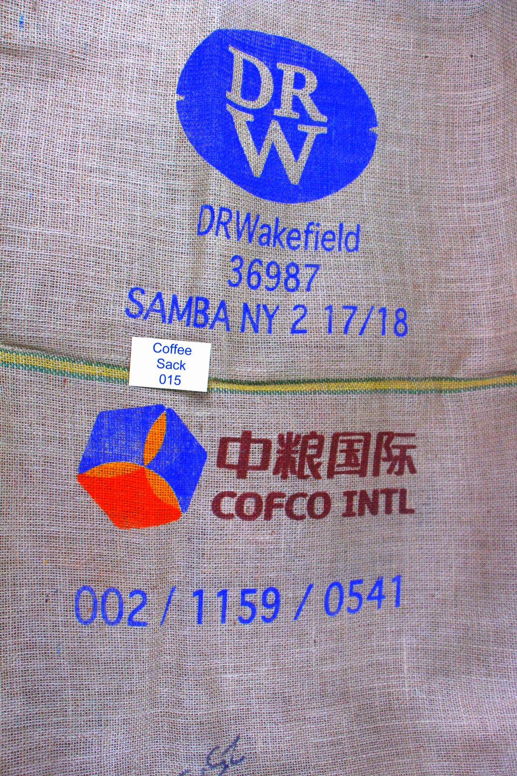 Brazilian Hessian Coffee Sack 015 Previously Held Green Beans Many Uses 015