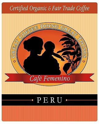 Peruvian Café Femenino Organic Fair Trade Whole Coffee Bean Supports Women Farmers - Gently Stirred