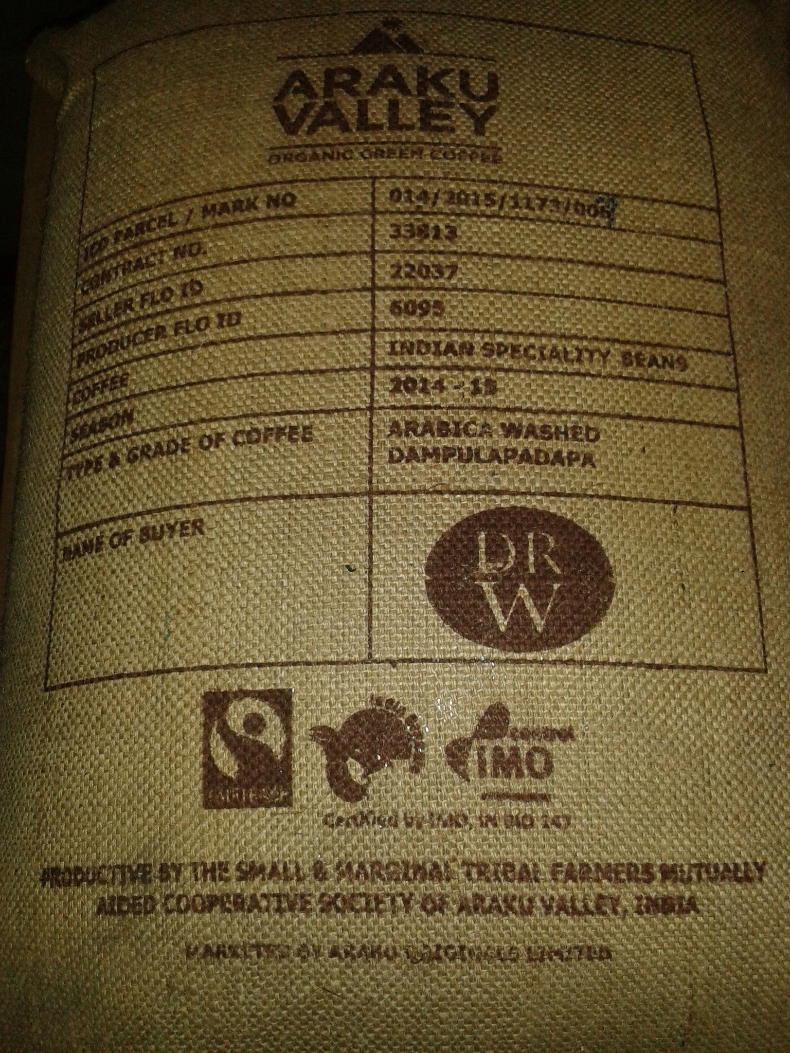 Indian Gems of Araku Organic Fair Trade Dark Roasted Coffee Strong But Not Bitter - Gently Stirred