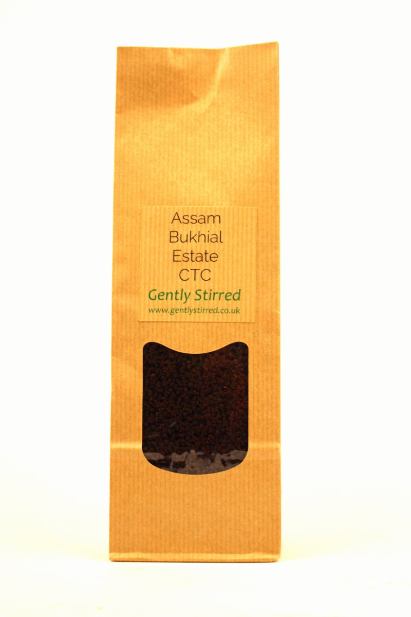 Assam Bukhial Estate CTC Loose Leaf Black Tea Gently Stirred