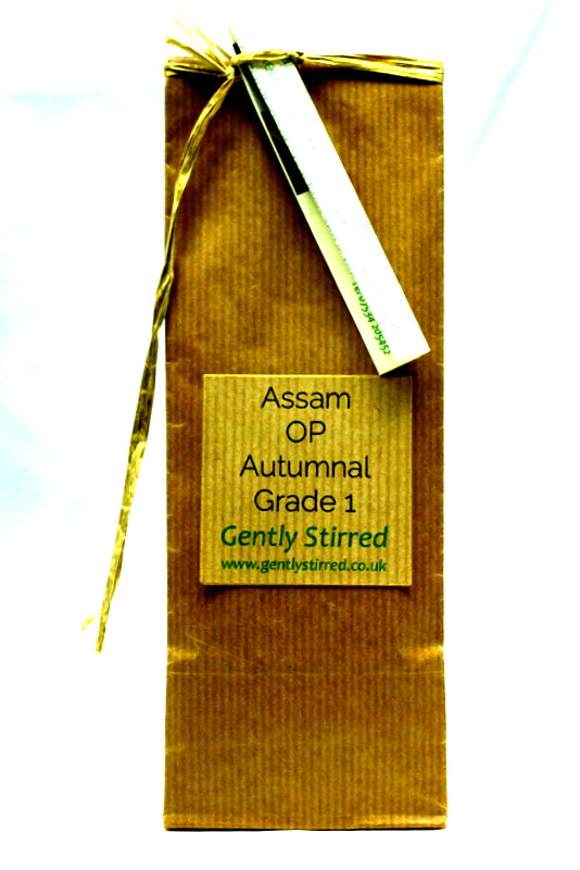 Assam Autumnal Orange Pekoe Grade 1 Loose Leaf Black tea Gently Stirred
