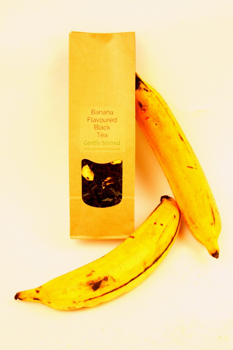 Banana Flavoured Loose Leaf Black Tea Gently Stirred