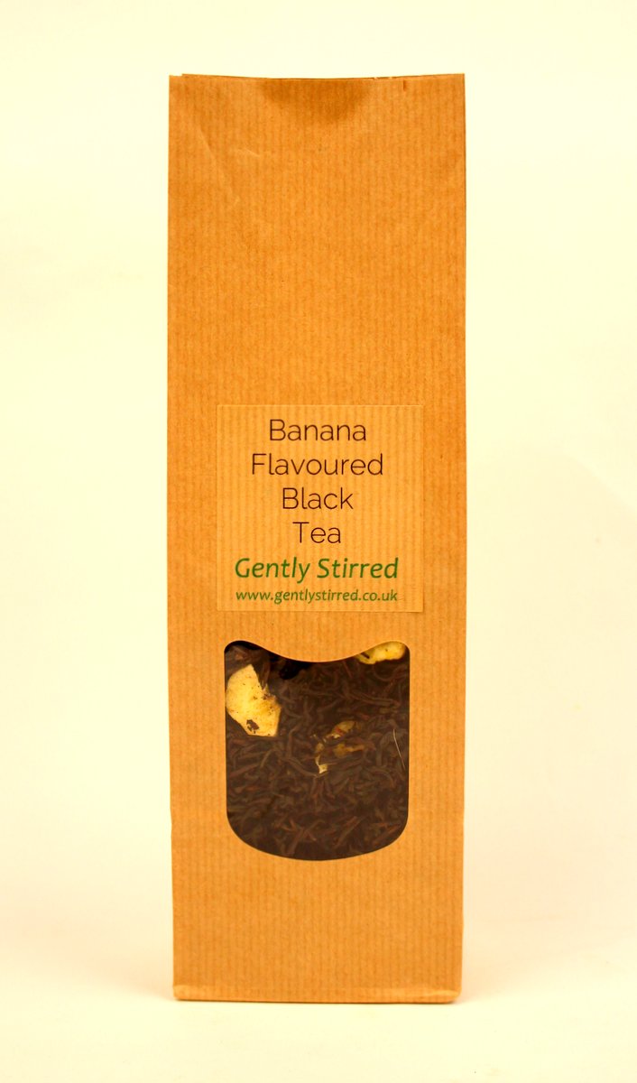 Banana Flavoured Loose Leaf Black Tea Gently Stirred