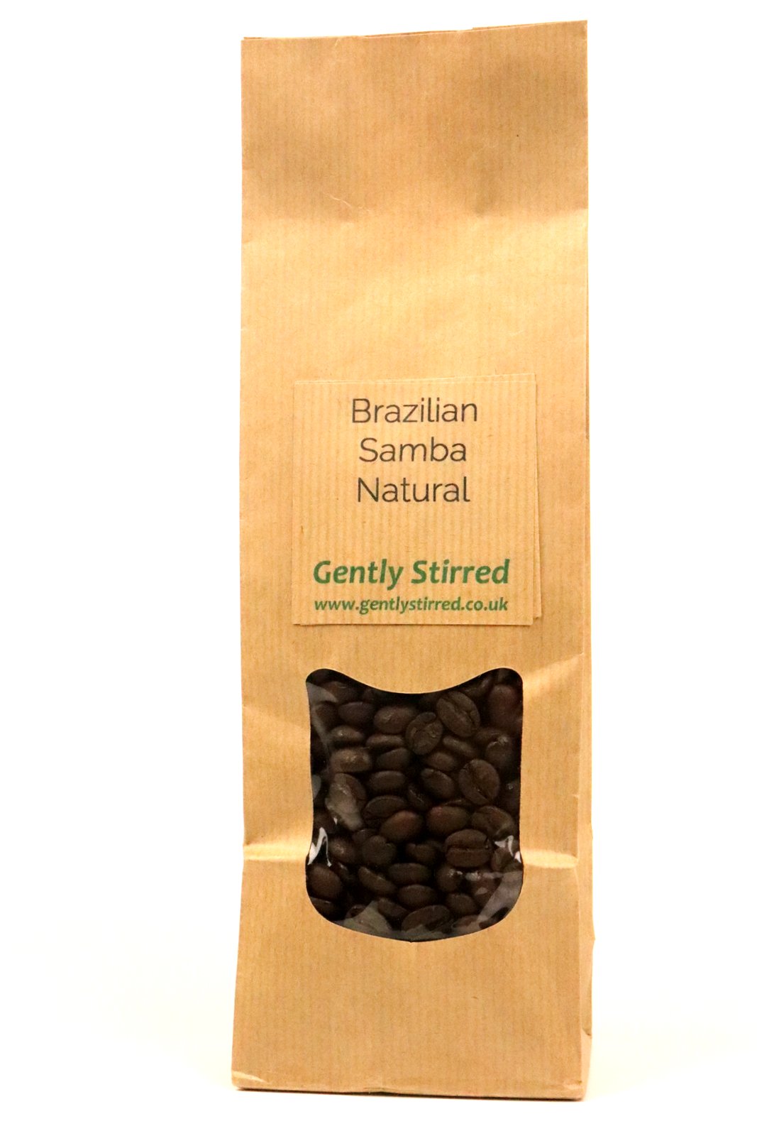 Brazilian Samba Natural Whole Coffee Beans Medium Roast Gently Stirred