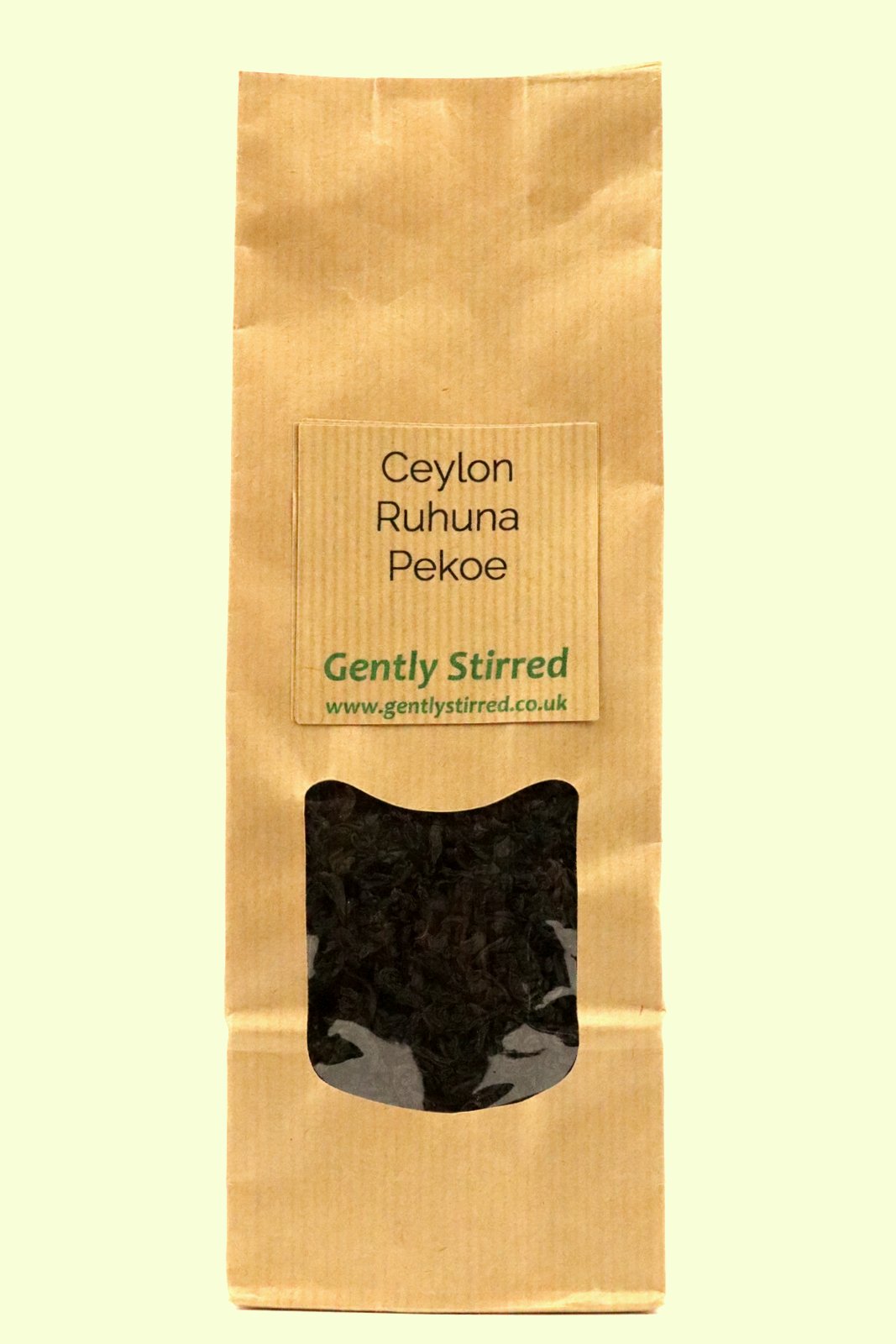 Ceylon Ruhana District Pekoe Low Grown Loose Leaf Black Tea Gently Stirred