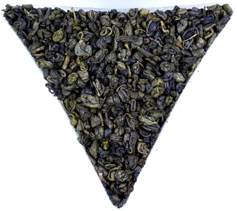 Chinese Gunpowder Organic Hand Rolled Loose Leaf Green Tea Gently Stirred