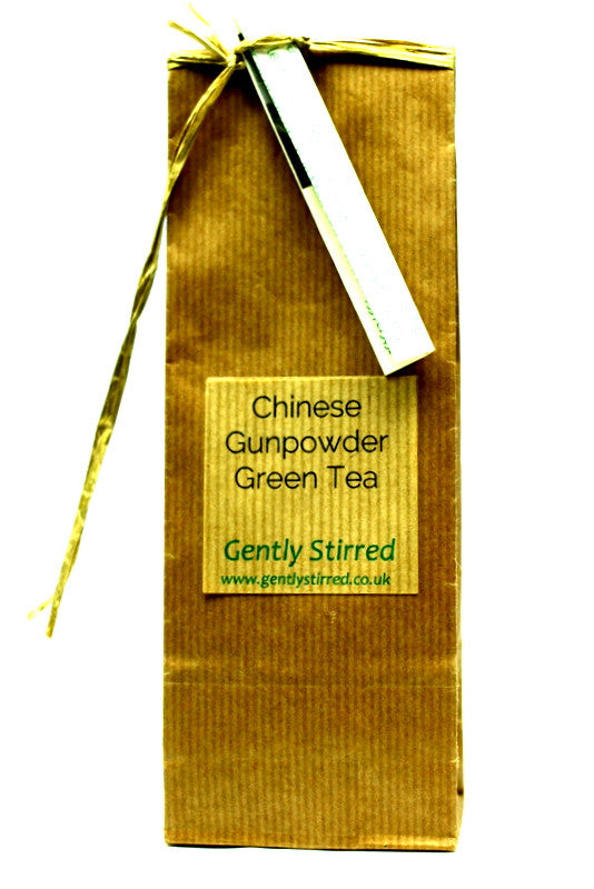 Gunpowder - Hand Rolled - Chinese Loose Leaf Green Tea - Explode Some Healthy Living - Gently Stirred