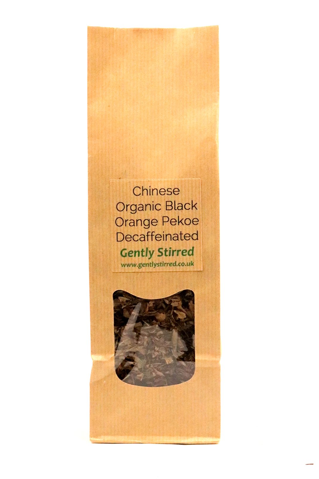Chinese Organic Orange Pekoe Black Decaffeinated Loose Leaf Tea Gently Stirred