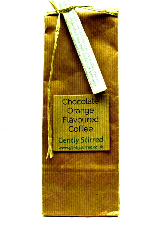Chocolate Orange Flavoured Whole Coffee Beans 100% Pure Arabica Beans Best Quality - Gently Stirred