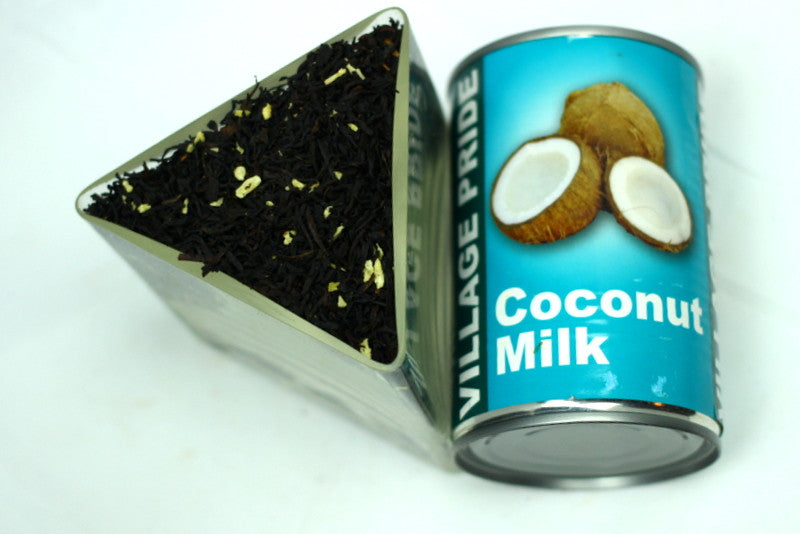 Coconut Flavoured - Whole Leaf Black Tea - Delicate Aroma - Good Taste - Can Take Some Milk Coconut Perhaps - Gently Stirred