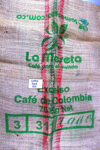 Colombian Hessian Coffee Sack 025 Previously Held Green Beans Many Uses 025