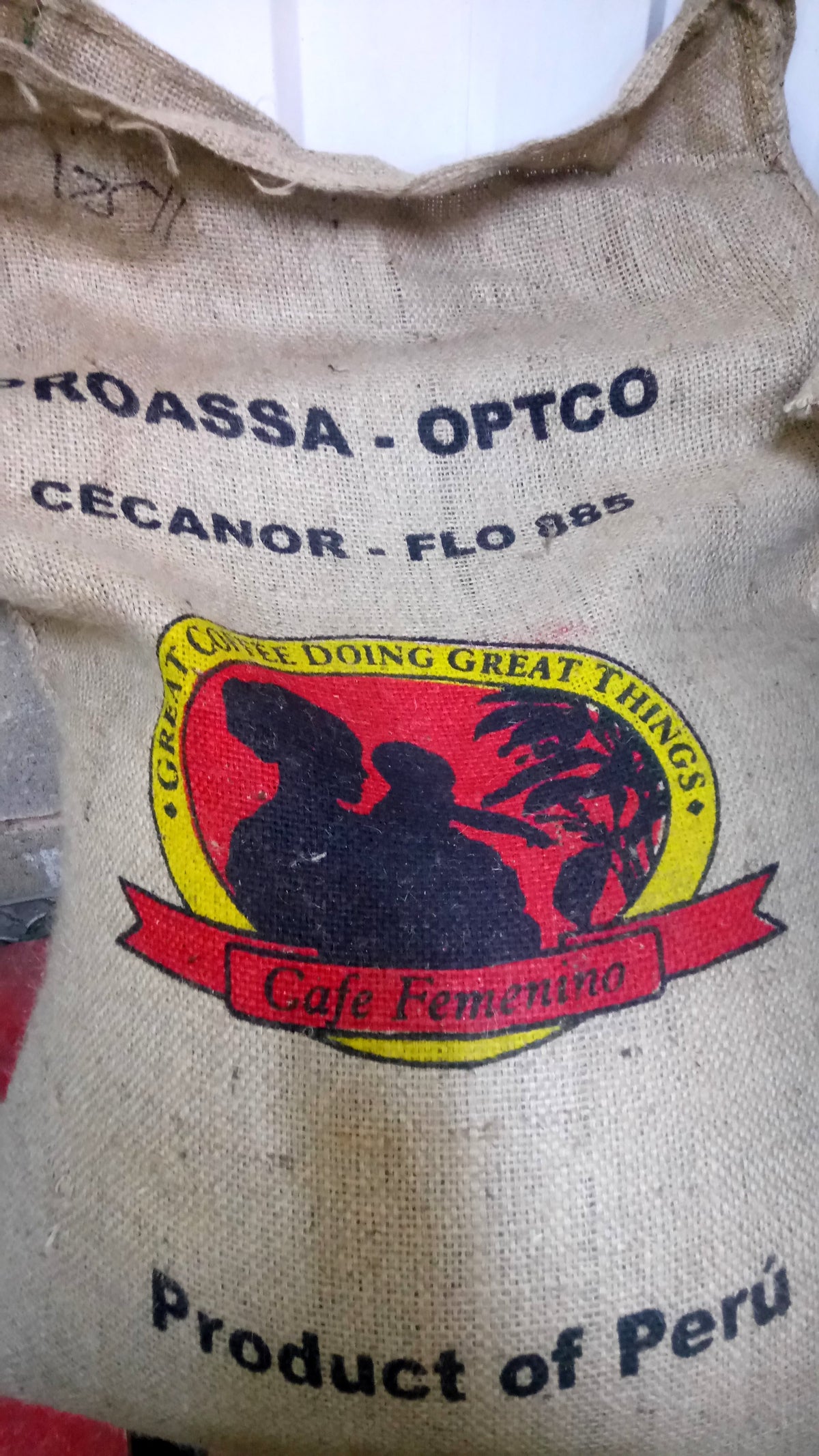 Peruvian Cafe Femenino Organic Fair Trade Coffee Gently Stirred