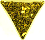 Earl Grey Decaffeinated Sencha Healthy Green Tea Leaves Gently Stirred
