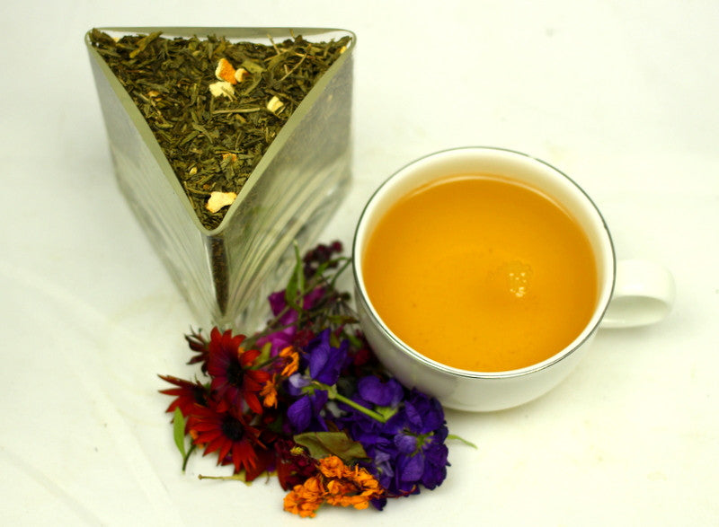 Earl Grey - Decaffeinated - Sencha - Healthy - Green Tea with Bergamot Oil - Gently Stirred