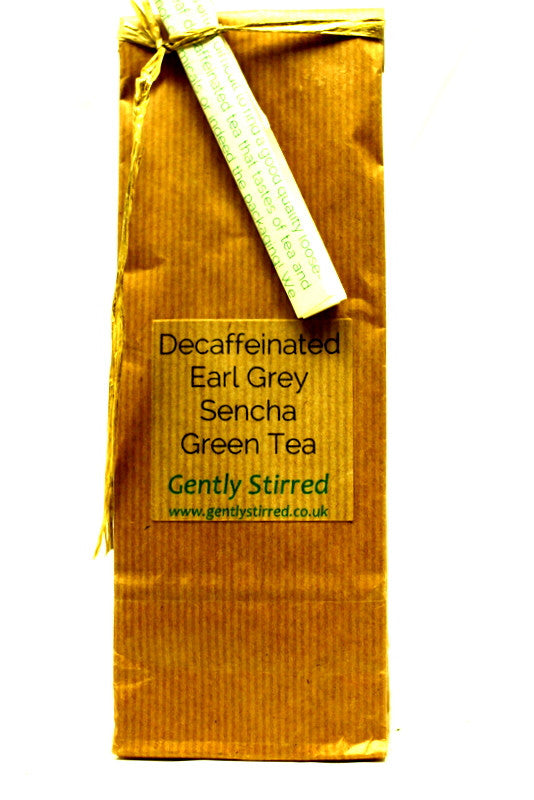 Earl Grey - Decaffeinated - Sencha - Healthy - Green Tea with Bergamot Oil - Gently Stirred