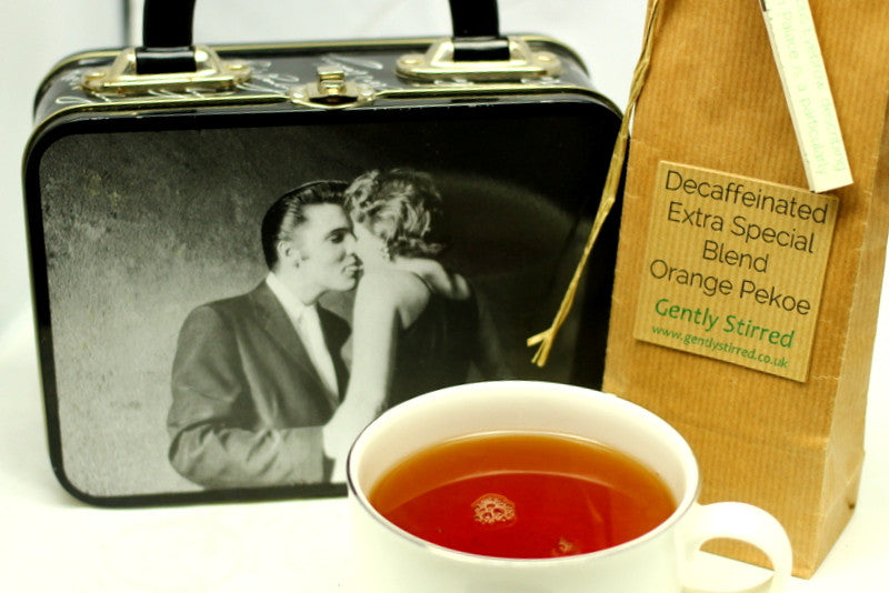Decaffeinated - Extra Special Blend - Orange Pekoe - Loose Leaf -Black Whole Leaf Tea - Gently Stirred