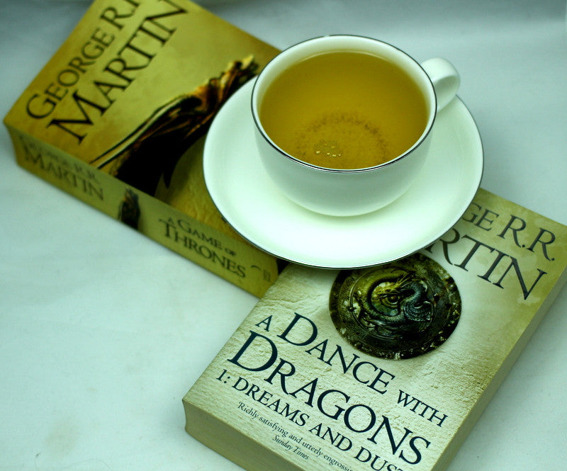 Dragonfruit Pomegranate White and Green Tea Blend Gently Stirred