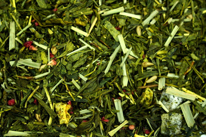 Dragonfruit Pomegranate White and Green Tea Blend Healthy Refreshing Infusion - Gently Stirred