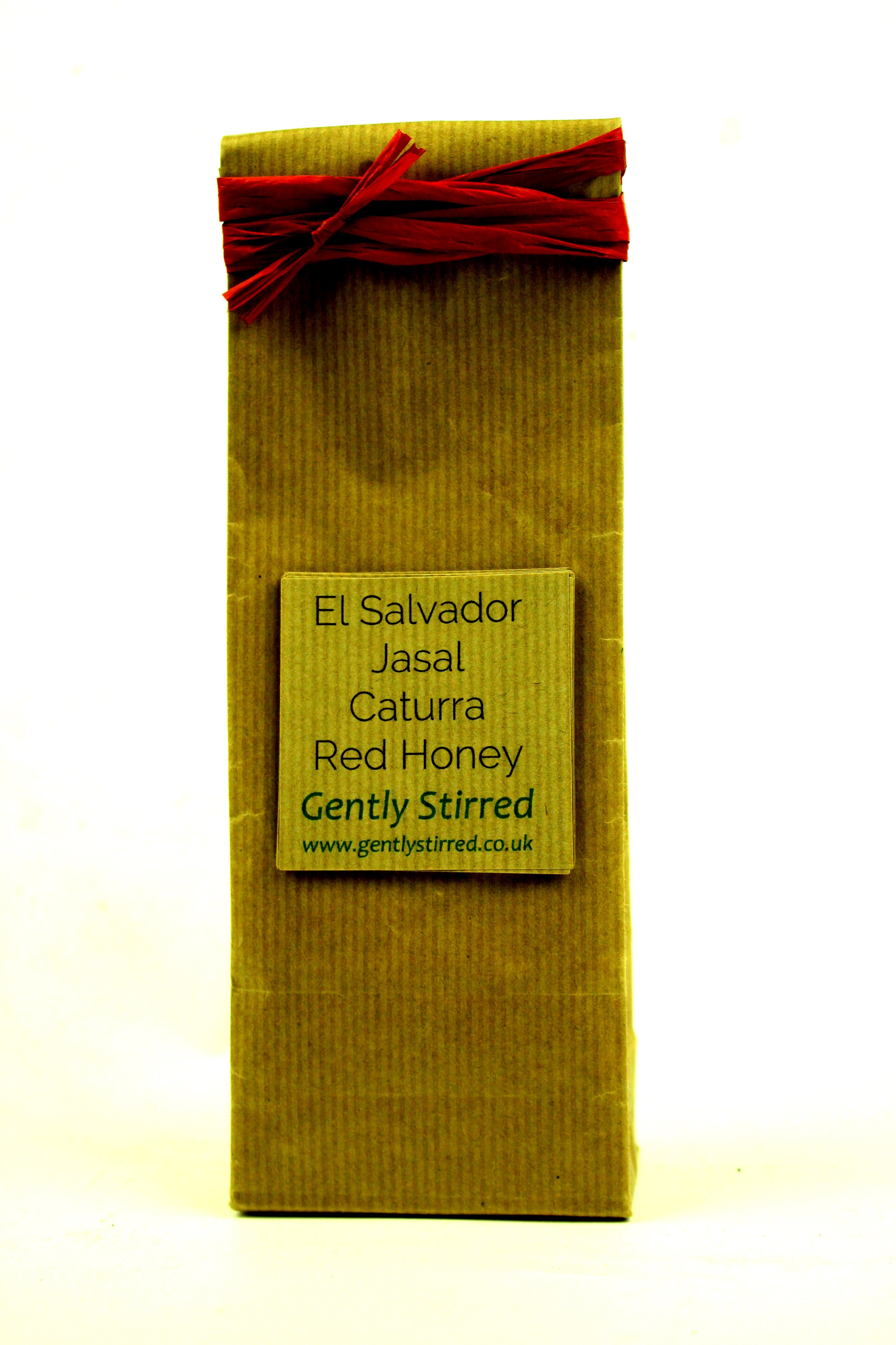 El Salvador Jasal Caturra Red Honey Coffee Whole Beans Gently Stirred