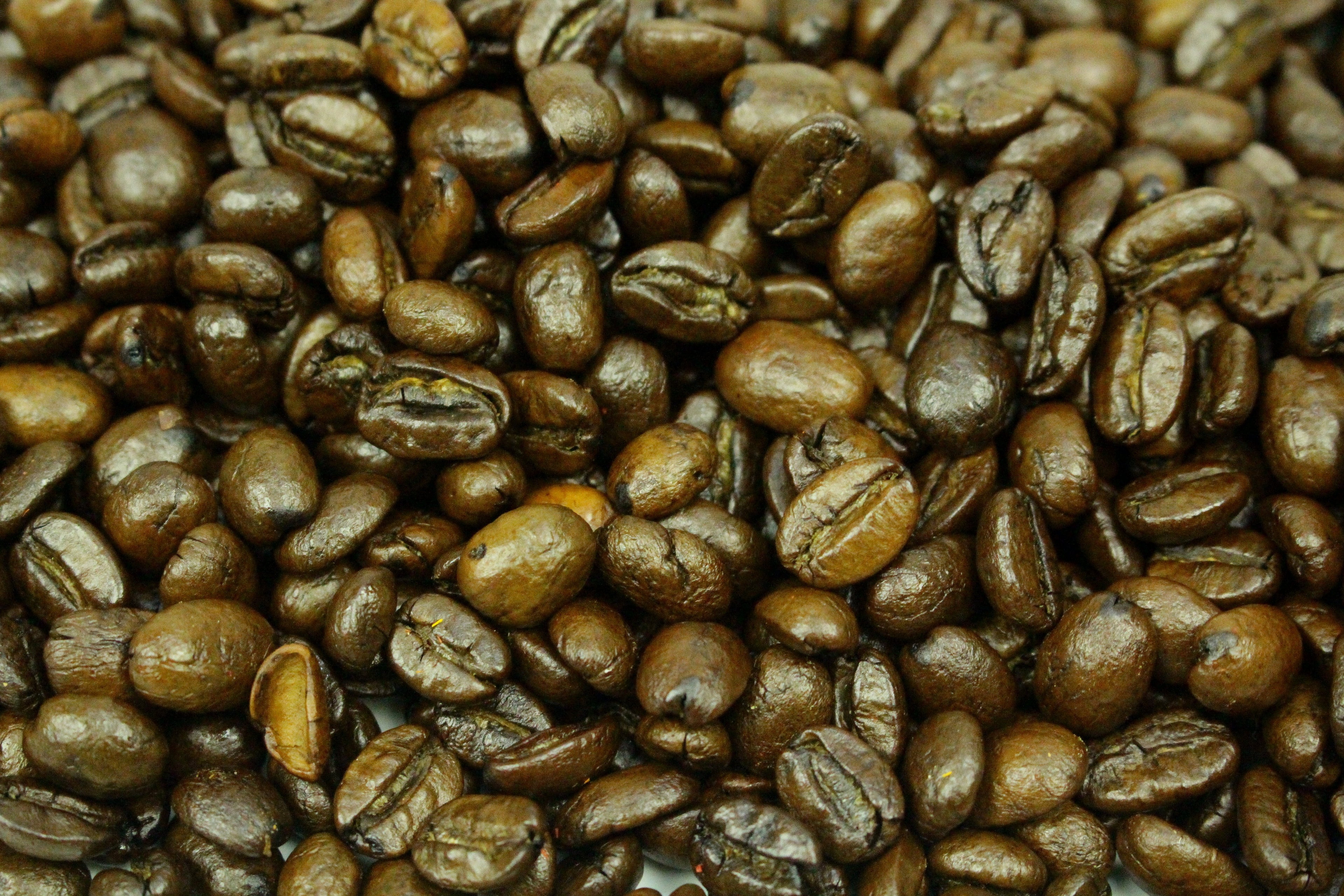Flavoured Coffee Chocolate Rum Whole Beans Arabica Gently Stirred