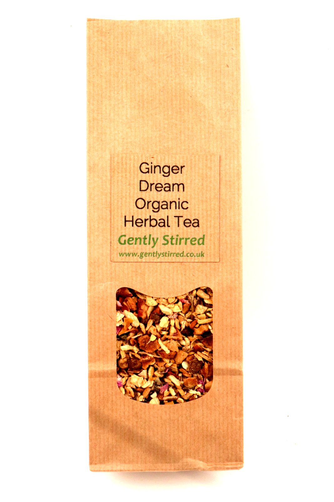 Ginger Dream Natural Herbal Tea Blend Caffeine Free Ginger Liquorice Apple Pink Rose