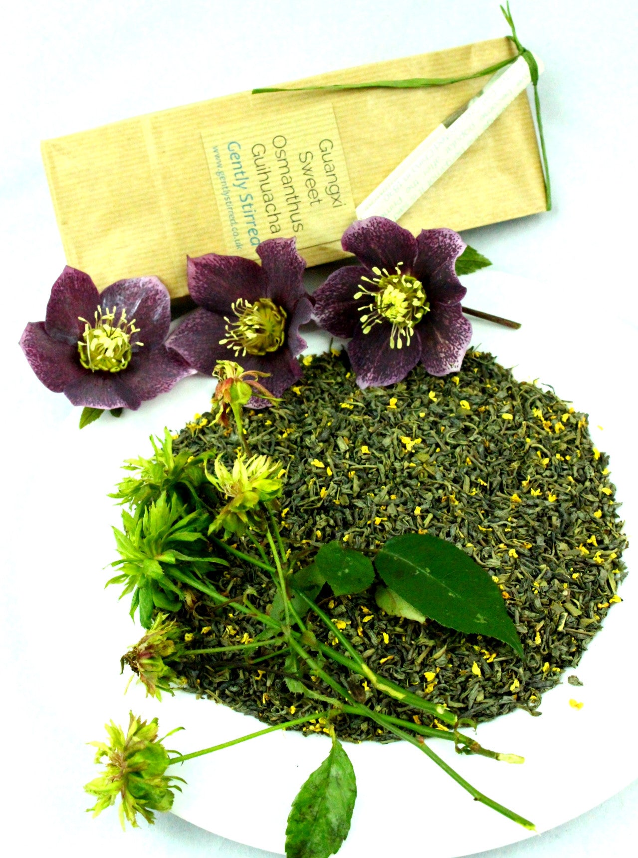 Guangxi Sweet Osmanthus Guihuacha Green Tea Gently Stirred