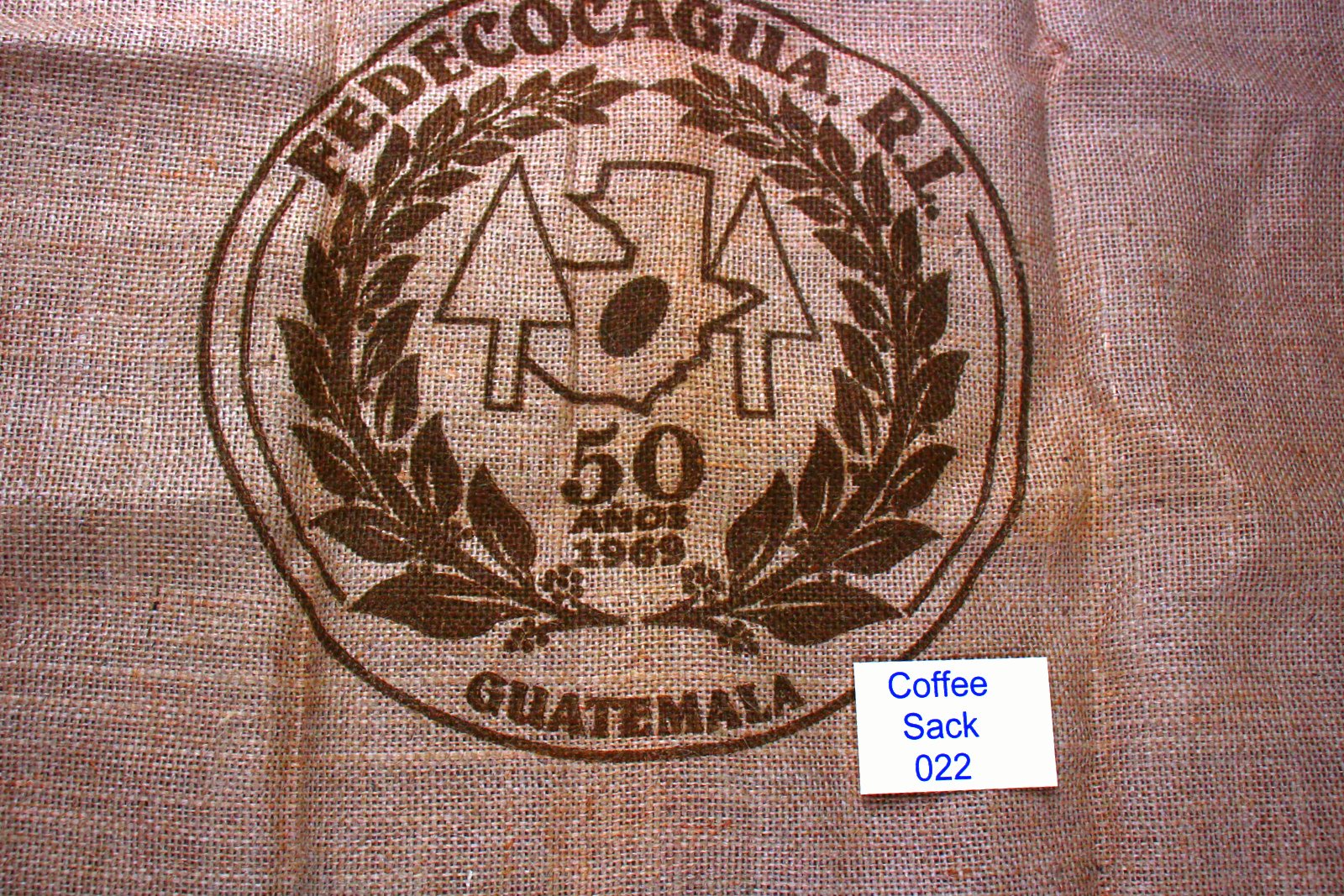 Guatemalan Hessian Coffee Sack 022 Previously Held Green Beans Many Uses 022