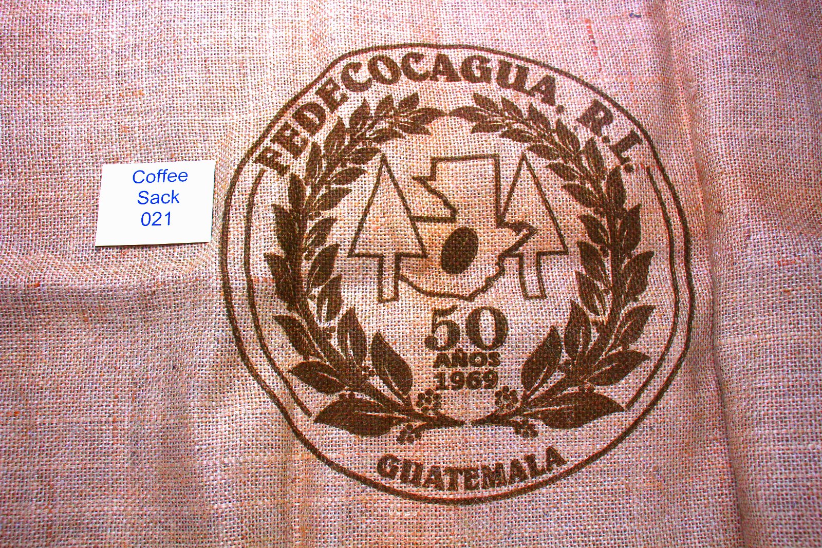 Guatemalan Hessian Coffee Sack 021 Previously Held Green Beans Many Uses 021