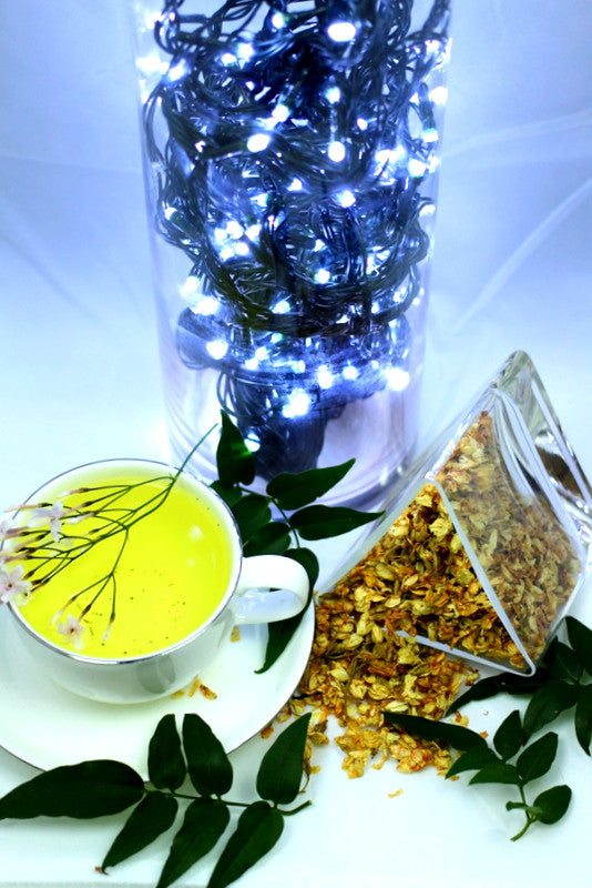Jasmine Flower Tea - Add To White And Green Teas - Blend Your Own Special Tea - Gently Stirred