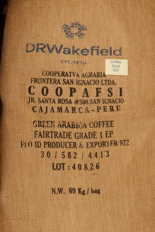 Peruvian Hessian Coffee Sack 037 Previously Held Green Beans Many Uses 037