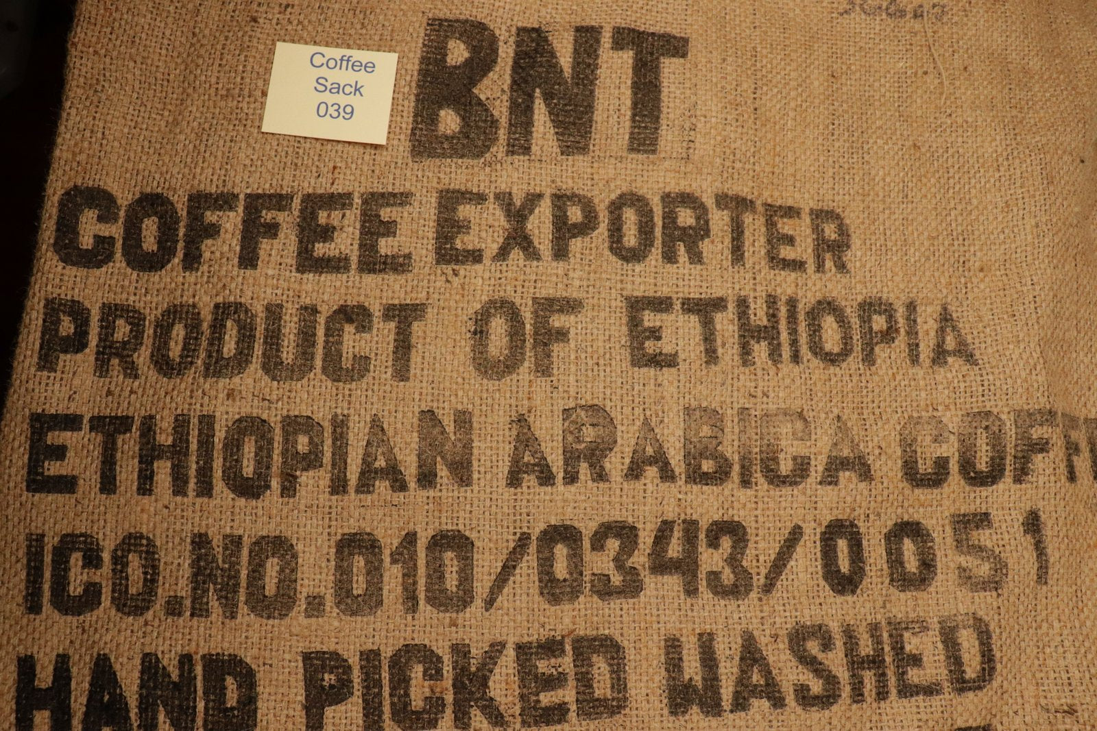 Ethiopian Hessian Coffee Sack 039 Previously Held Green Beans Many Uses 039