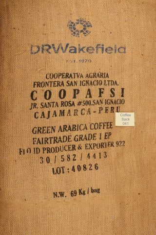 Peruvian Hessian Coffee Sack 041 Previously Held Green Beans Many Uses 041