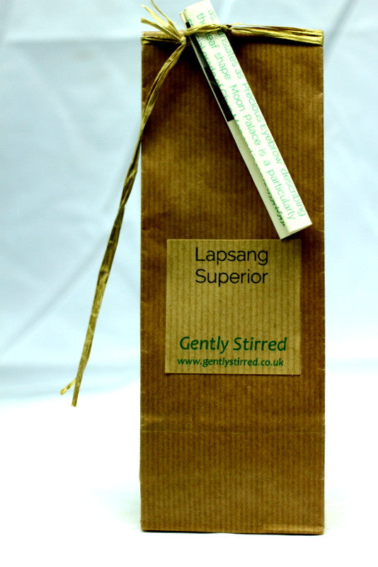 Chinese Lapsang Superior - Smoked Black Tea - Highest Grade of Lapsang Souchong Available - Gently Stirred