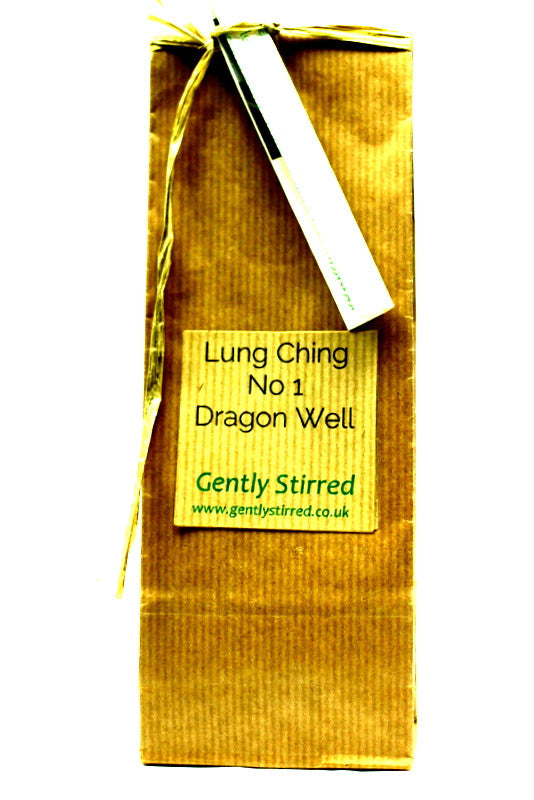 Lung Ching No1 Dragon Well Loose Leaf Green Tea Highest Grade Available Traditional Chinese Tea - Gently Stirred