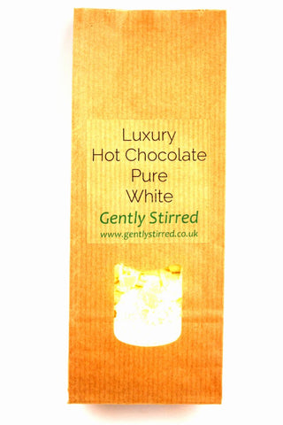 Luxury Hot Chocolate Powder Pure White Gently Stirred
