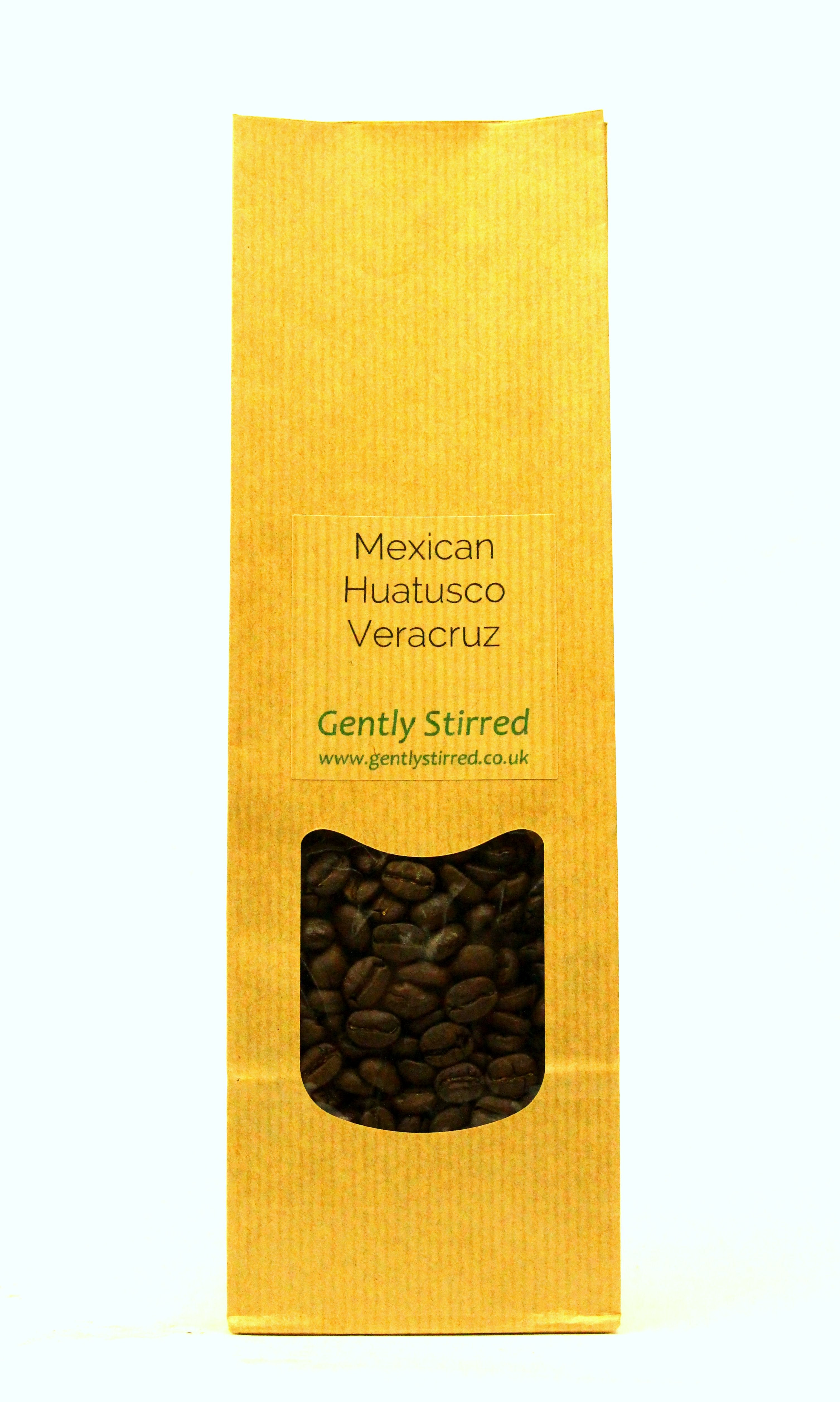 Mexican Huatusco Veracruz Whole Roasted Coffee Beans Gently Stirred