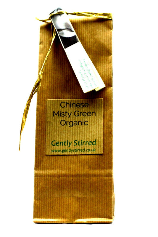 Chinese Zhejiang Misty Green Organic Tea Gently Stirred