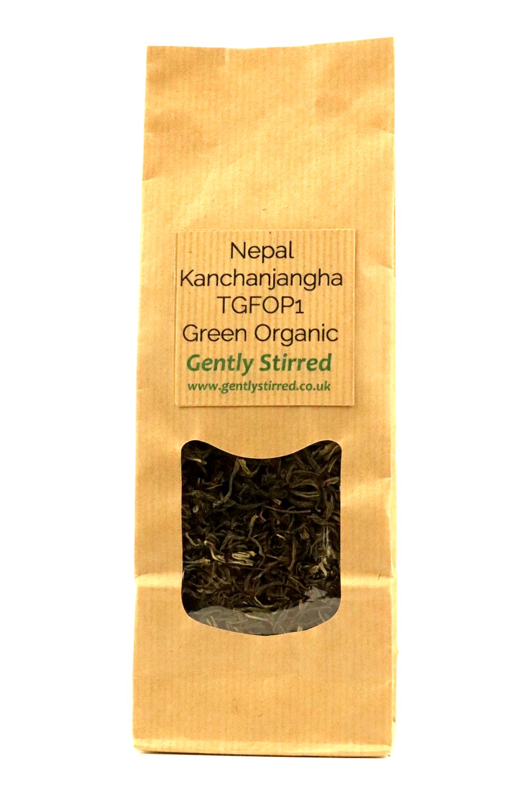 Nepal Kanchanjangha FTGFOP Grade 1 Green Organic Tea Gently Stirred