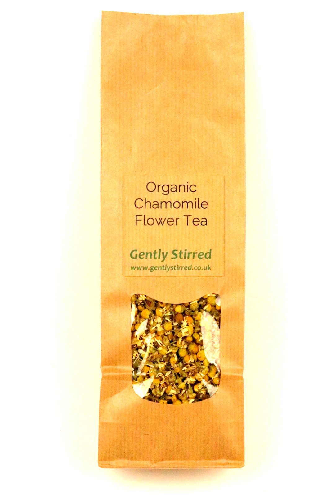 Organic Chamomile Flower Herbal Tea Gently Stirred