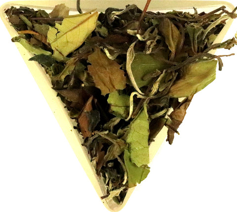 Pai Mu Tan White Peony 6902 Cafe Grade Loose Leaf White Tea Gently Stirred